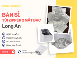 Bán sỉ túi zipper 2 mặt bạc Long An