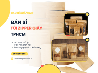 Bán sỉ túi zipper giấy TPHCM
